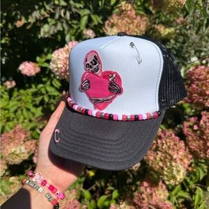 Skeleton Heart Trucker Hat